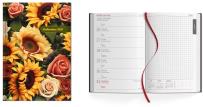 Opakowanie Kalendarz 2025 książkowy A5 tygodniowy słoneczniki i róże SK1