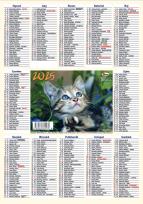 Opakowanie Kalendarz 2025 listkowy 1szt.mix