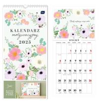 Opakowanie Kalendarz 2025 motywacyjny 22x46cm Kwiaty