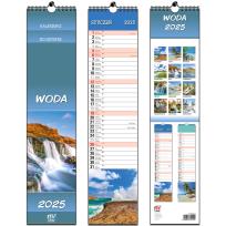 Opakowanie Kalendarz 2025 paskowy 13 planszowy Woda
