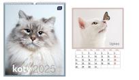 Opakowanie Kalendarz 2025 ścienny planszowy 33,5x40cm Koty