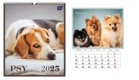 Opakowanie Kalendarz 2025 ścienny planszowy 33,5x40cm Psy