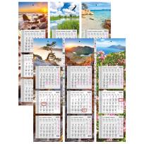 Opakowanie Kalendarz 2025 ścienny trójdzielny wąski pł mix