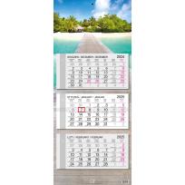 Opakowanie Kalendarz 2025 trójdzielny główka płaska Malediwy