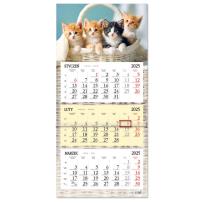 Opakowanie Kalendarz 2025 trójdzielny Kotki SB8-11