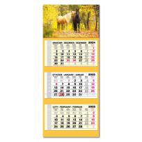 Opakowanie Kalendarz 2025 trójdzielny LUX gł. wypukły Konie