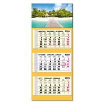 Opakowanie Kalendarz 2025 trójdzielny LUX wypukły Malediwy