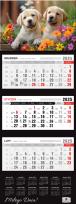 Okładka książki Kalendarz 2025 Trójdzielny Premium Pieski