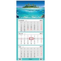 Opakowanie Kalendarz 2025 Trójdzielny Tropikalna wyspa