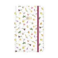 Opakowanie Kalendarz kieszonkowy 2024 Biały w kwiaty ALBI