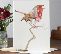 Opakowanie Karnet A014 B6 + koperta Śpiewający rudzik