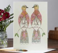 Opakowanie Karnet A039 B6 + koperta Ptaki turkawki