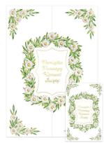 Opakowanie Karnet A5 z klapką Komunia. Stokrotka i merta