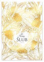 Opakowanie Karnet B6 ślub złote liście pionowy z kieszonką