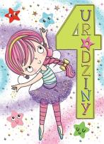 Opakowanie Karnet B6 Urodziny 4 - Tancerka