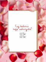 Opakowanie Karnet - czy będziesz moją walentynką?