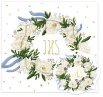 Opakowanie Karnet KW Komunia. IHS z wianuszkiem