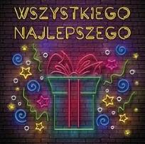 Opakowanie Karnet KW Prezent neon