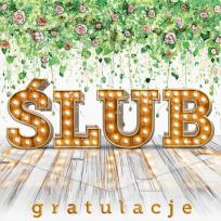 Opakowanie Karnet KW ślub Napis boho