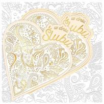 Opakowanie Karnet KW ślub Serce pattern