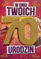 Opakowanie Karnet Urodziny 70 damskie