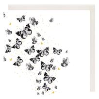 Opakowanie Karnet Złocony kwadrat CL3803_BL Motyle