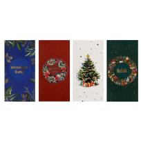 Opakowanie Karnety na pieniądze Choinka, Wianek 4szt