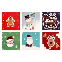 Opakowanie Karnety samoprzylepne 5x5 cm Świąteczne 12szt
