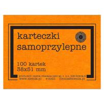 Opakowanie Karteczki samoprzylepne Fluo 38x51mm 100K pomar.