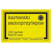 Opakowanie Karteczki samoprzylepne Fluo 50x75mm 100K żółte