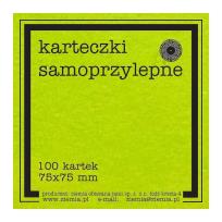 Opakowanie Karteczki samoprzylepne Fluo 75x75mm 100K zieleń