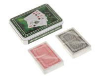 Opakowanie Karty do gry 2 talie w metalowym pudełku