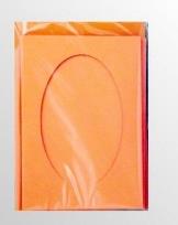 Opakowanie Karty passepartout prostokąt pomarańcz 10,5x15cm