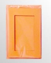 Opakowanie Karty passepartout prostokąt pomarańcz 10,5x15cm