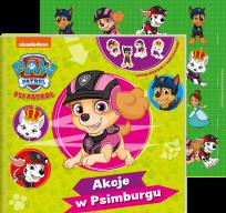 Okładka książki kcje w Psimburgu. Psi Patrol. Opowiadania z naklejkami