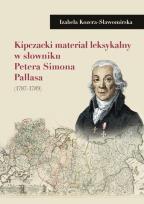 Okładka książki Kipczacki materiał leksykalny w słowniku P.Pallasa