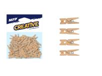 Opakowanie Klamerka 2,5cm natural brązowa 50szt