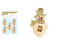 Opakowanie Klamerka drewniana BN bałwanek4,5cm 5szt