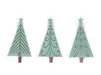 Opakowanie Klamerka drewniana BN choinka zielona 4.5cm 9szt