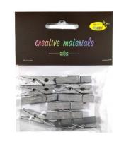 Opakowanie Klamerki drewniane srebrne 35mm 10szt