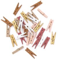 Opakowanie Klamerki mini drewniane vintage 3cm 30szt