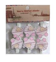 Opakowanie Klamerki ozdobne niemowlęce 6szt