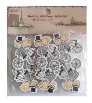 Opakowanie Klamerki ozdobne ślubne 6szt