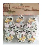 Opakowanie Klamerki ozdobne ślubne 6szt