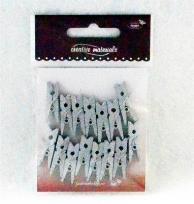 Opakowanie Klamerki ozdobne srebrne 25mm 15szt