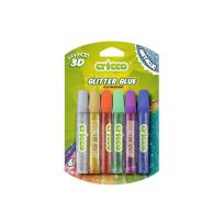 Opakowanie Klej brokatowy 3D neon 10g 6 kolorów CRICCO