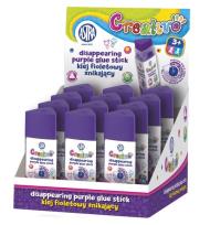 Opakowanie Klej Creativo znikający fioletowy 12g (12szt)ASTRA
