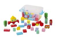 Opakowanie Klocki drewniane kolorowe 53el