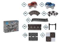 Opakowanie Klocki magnetyczne Tor 70el czarny + 2 auta