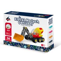 Opakowanie Klocki małych geniuszy konstrukcyjne 4w1 36 elementów